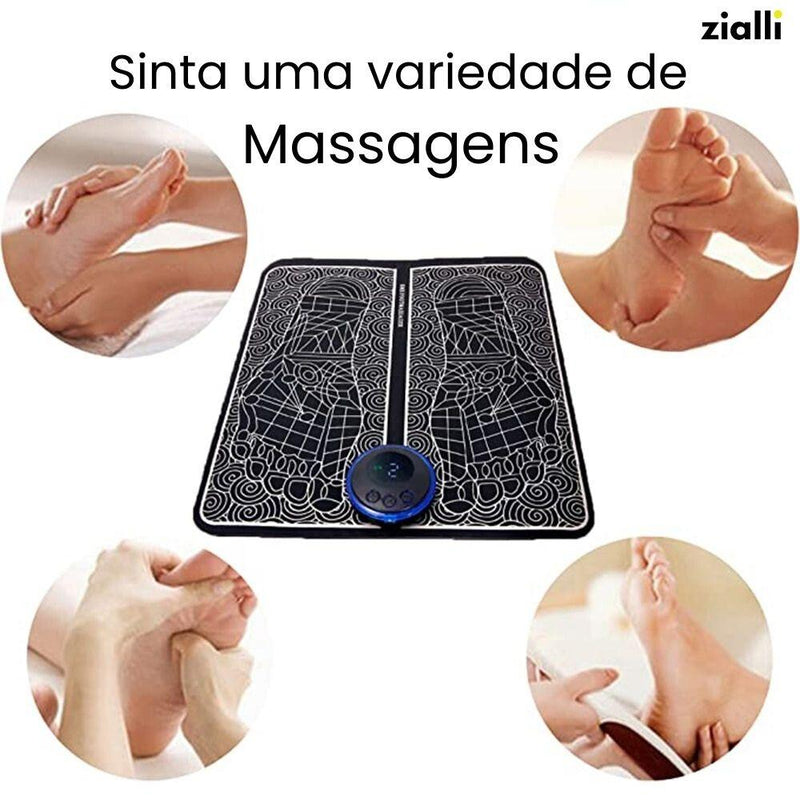 Tapete Massageador RelaxPro - Massageador de Pés Elétrico e Portátil - Zialli