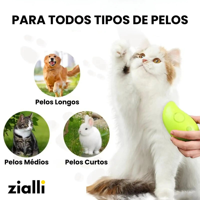 Escova Removedora de Pelos à Vapor - Clean Pet Vapor