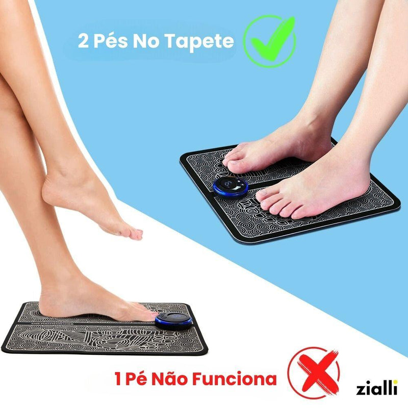 Tapete Massageador RelaxPro - Massageador de Pés Elétrico e Portátil - Zialli